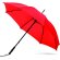 Paraguas con sistema antiviento y mango recto personalizado rojo