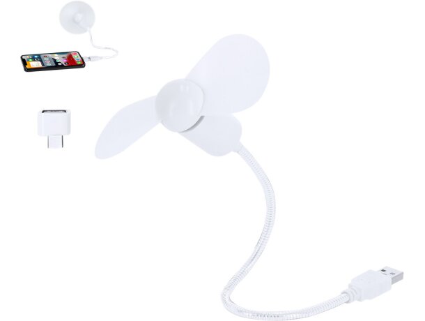 Ventilador USB tipo C Winsord flexible para dispositivos detalle 5