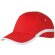 Gorra con acabados combinados de algodón Rojo/blanco