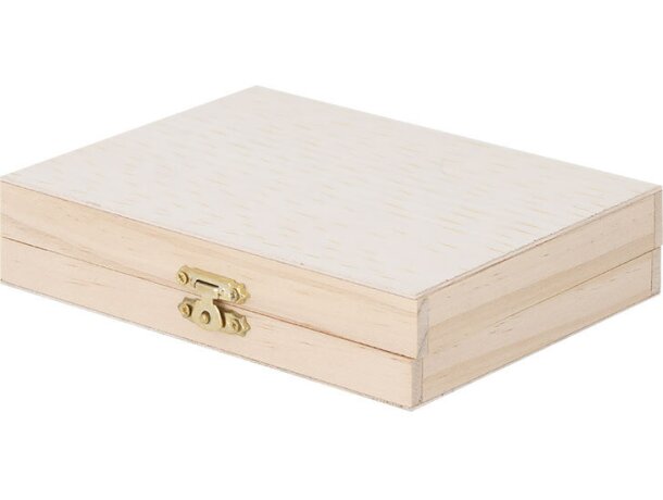 Estuche madera Lidner 24 piezas ceras y acuarelas infantil detalle 3