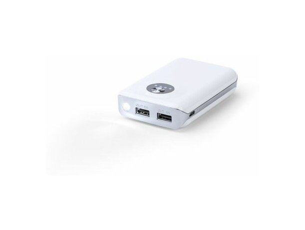 Batería externa con 6000 mah con luz led con logo Batería externa con 6000 mah con luz led con logo