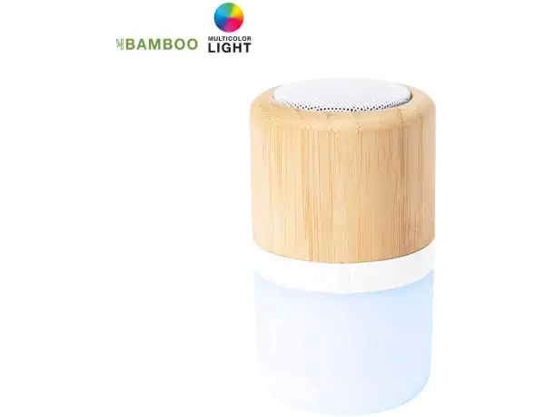 Kevil Kevil altavoz bambú Bluetooth 5.0 LED multicolor 3W