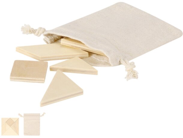 Puzzle de madera Moranex educativo para niños con funda detalle 1