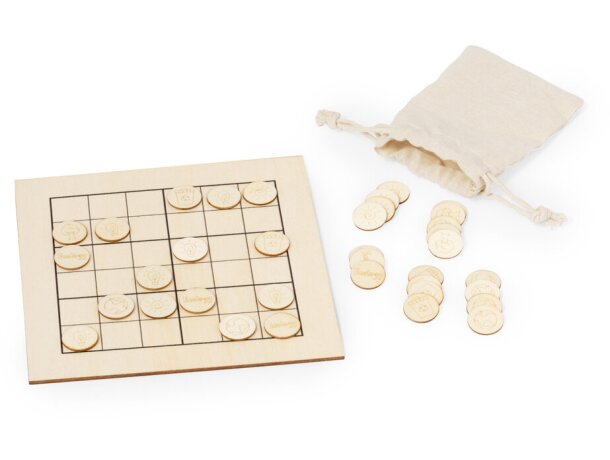 Juego de habilidad Sudokids en madera sostenible con funda detalle 2