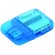 Lector usb de 4 tarjetas azul