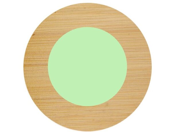 Set posavasos bambú Elmor sostenible con bolsa algodón detalle 6