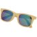 Gafas de sol Sailek con montura estilo madera y lentes espejo detalle 2