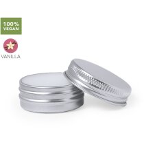 Bálsamo labial vegano SPF15 vainilla tarrito aluminio