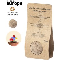 Bombones personalizados de cartón con semillas de flores silvestres