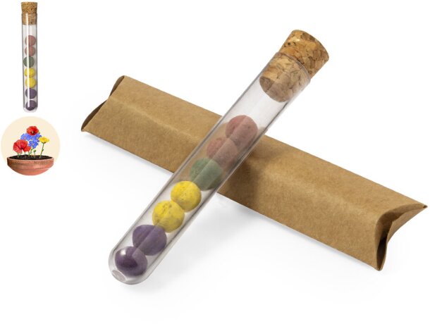 Set bombones semillas Dinaclex con tapón de corcho natural detalle 1