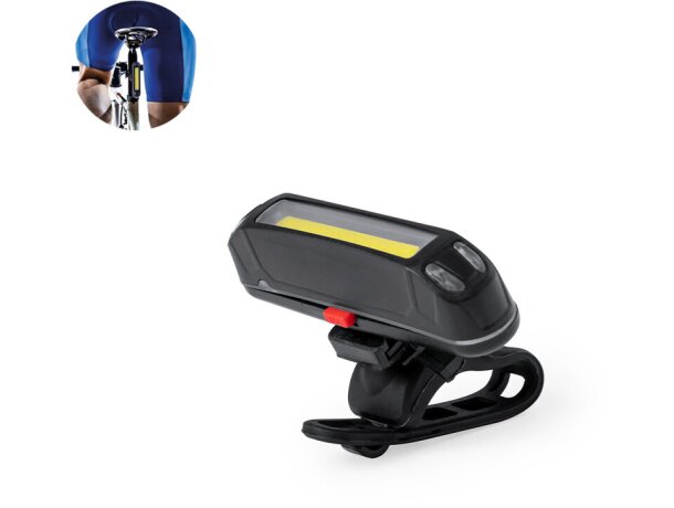 Luz seguridad bici Havu recargable con 10 luces cob blanca roja detalle 1