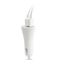 Cargador portátil de móvil para coche personalizado blanco Cargador portátil de móvil para coche personalizado blanco