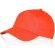 Gorra Sport básica en algodón con 5 paneles grabada naranja