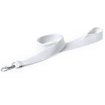 Lanyard Con Enganche Metalico Personalizado Blanco