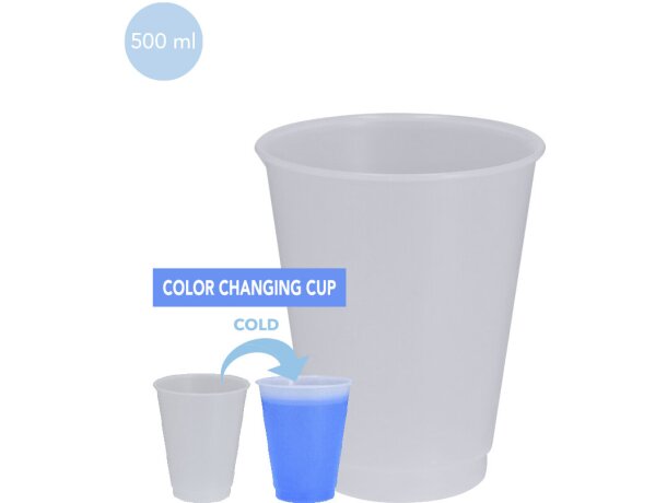 Vaso Yanin con cambio de color al contacto con bebidas frías detalle 1