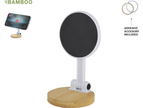 Soporte magnético Frelix de bambú con MagSafe plegable detalle 1