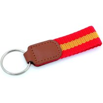 Llavero con cinta de poliéster bandera de España personalizada Llavero con cinta de poliéster bandera de España personalizada