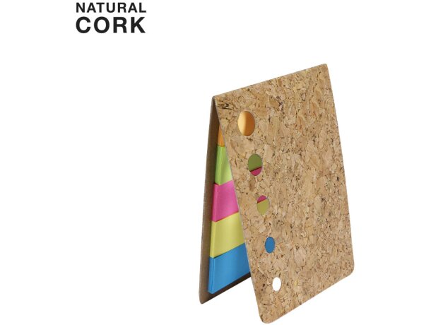 Bloc notas Bretor corcho natural con adhesivas ecológicas detalle 1