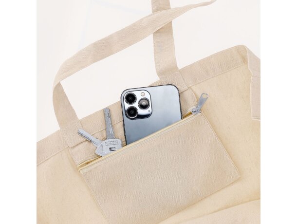 Bolsa Tremul algodón reciclado con fuelle y asas reforzadas detalle 7