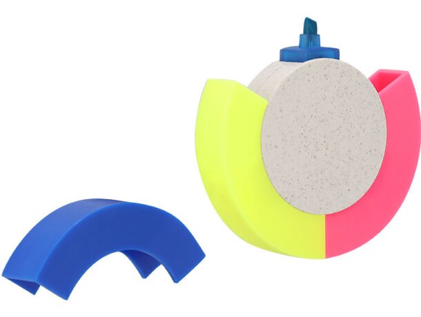 Marcador fluorescente Salmar de caña de trigo con tres colores detalle 2