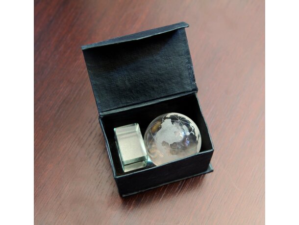 Bola del mundo de cristal personalizada