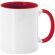 Taza de cerámica lisa para sublimacón interior de color roja