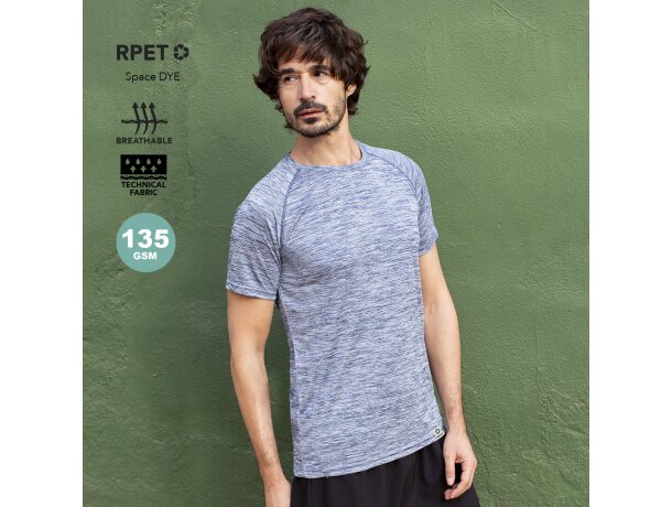 Camiseta técnica manga corta poliéster rpet 135 g/m2 Tecnic Kassar detalle 1