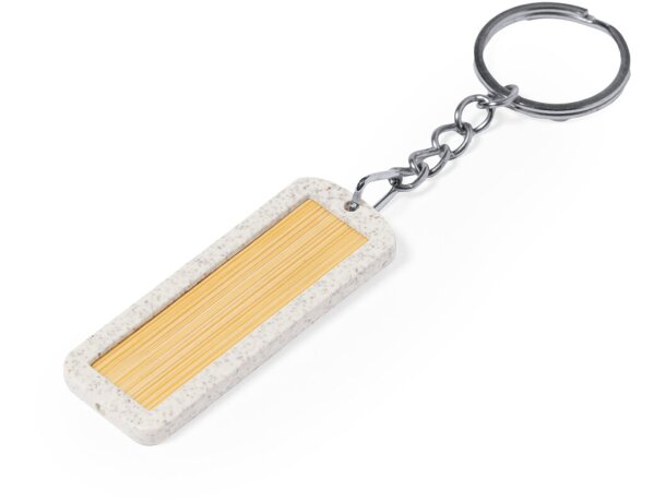 Llaveros originales para empresas bambú para rectangular Veterson detalle 3