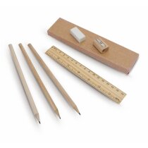 Set 6 piezas Dony con diseño ECO en madera para escolares