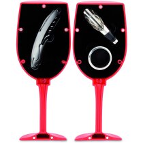Set de vino de 3 piezas en caja con forma de copa personalizado Set de vino de 3 piezas en caja con forma de copa personalizado