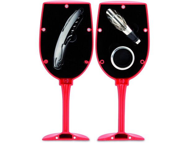 Set de vino de 3 piezas en caja con forma de copa personalizado Set de vino de 3 piezas en caja con forma de copa personalizado
