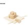 Cubo puzzle madera natural siete piezas funda sin color