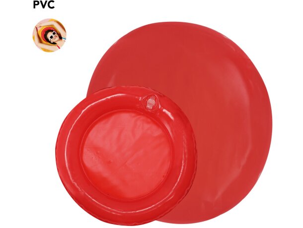 Almohadilla hinchable Zalox con función frisbee de PVC brillo detalle 3
