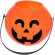 Cesta Halloween Cowel con forma de calabaza y asa integrada detalle 3