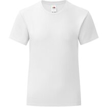 Camiseta Iconic blanca algodón Ring Spun niñas