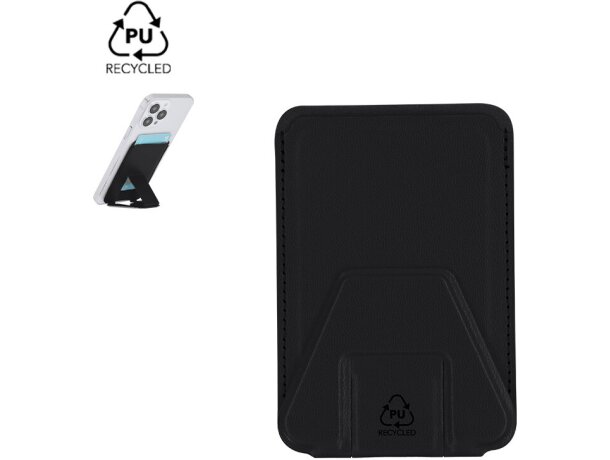 Tarjetero soporte Rickard fabricado en PU reciclado con adhesivo detalle 6