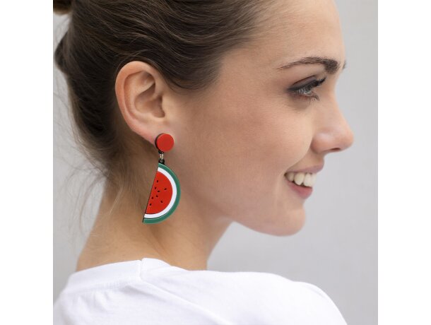 Pendientes Kely con cierre de clip y diseños frutales detalle 4