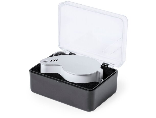 Lupa plegable Nunky 30x con iluminación LED y estuche detalle 4