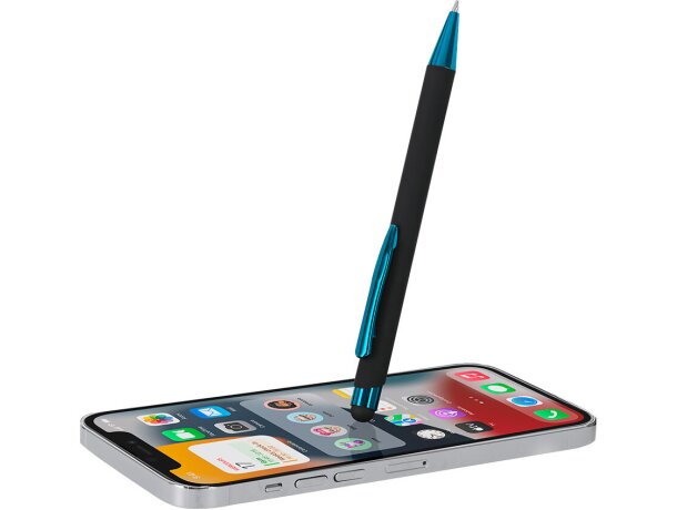 Bolígrafo puntero Pilgrim aluminio reciclado acabado caucho detalle 4