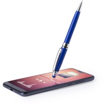 Bolígrafos con puntero táctil de pulsador tinta azul