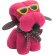 Toalla Rustuff de regalo con forma de perrito con gafas personalizada fucsia