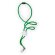 Lanyard Perux de poliéster con enganche grabado verde