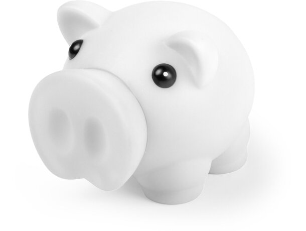 Hucha cerdito en colores blanca