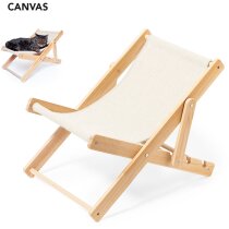 Silla Diny plegable madera canvas para mascotas