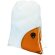 mochila saco con salida para auriculares personalizada naranja