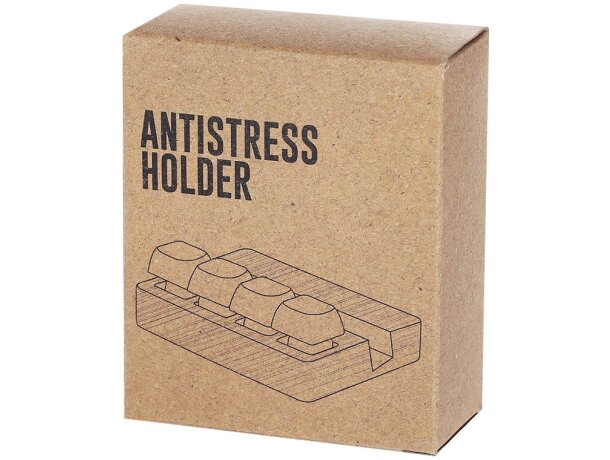 Soporte antiestrés Terap de bambú con teclas mecánicas detalle 7