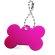 llavero con forma de hueso personalizado fucsia