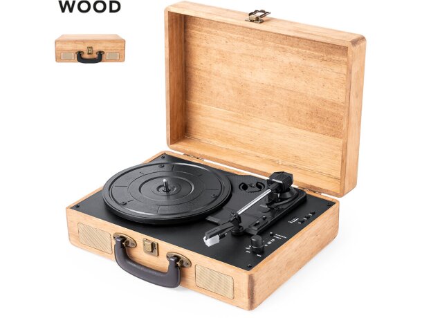 Tocadiscos bluetooth portátil Vinilux con batería recargable detalle 1