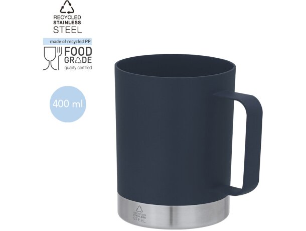 Taza Rosby 400ml PP y acero inoxidable reciclado certificada detalle 1
