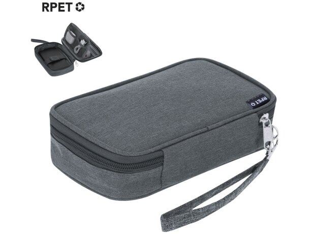 Estuche organizador Zimmer en poliéster RPET con cremallera detalle 1